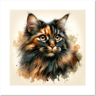 Chausie - Watercolor Cat Posters and Art